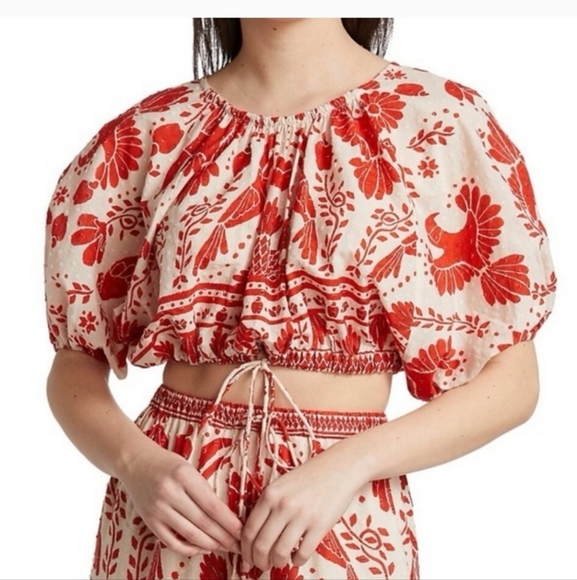 NWOT Farm Rio jungle flow cropped top - Picture 9 of 12